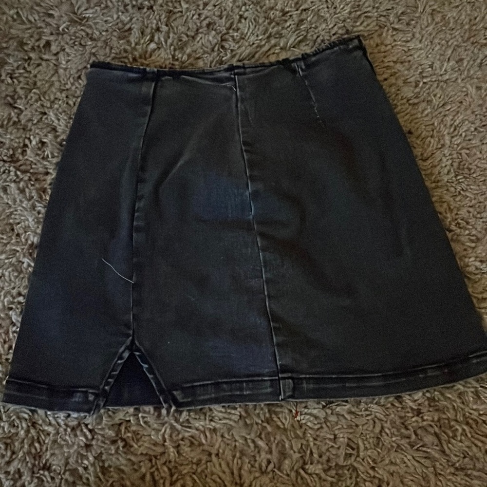 Black mini skirt